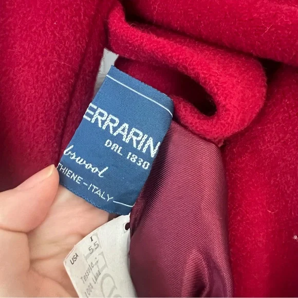Beautiful Red Vintage-style Coat out of wonderful soft wool, made in Italy - Picture 4 of 12
